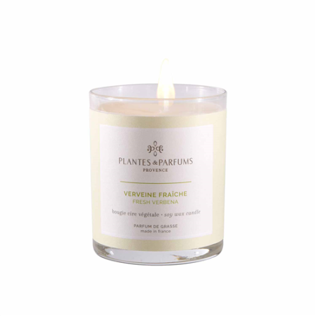 Bougie végétale parfumée Verveine fraîche - 180g