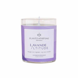 Bougie végétale parfumée à l'huile essentielle de Lavande - 180g