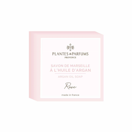  Savon de Marseille à l'huile d'Argan senteur Rose - 100g
