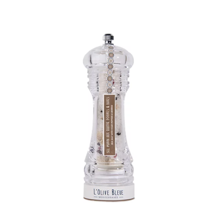 Small acrylic mill with Sea salt, 4 peppers and pink berries - 45 g