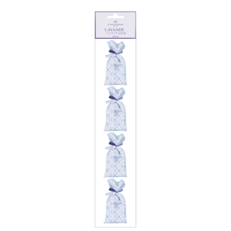 Chapelet de 4 sachets fleurs de Lavande motif carreaux de ciment