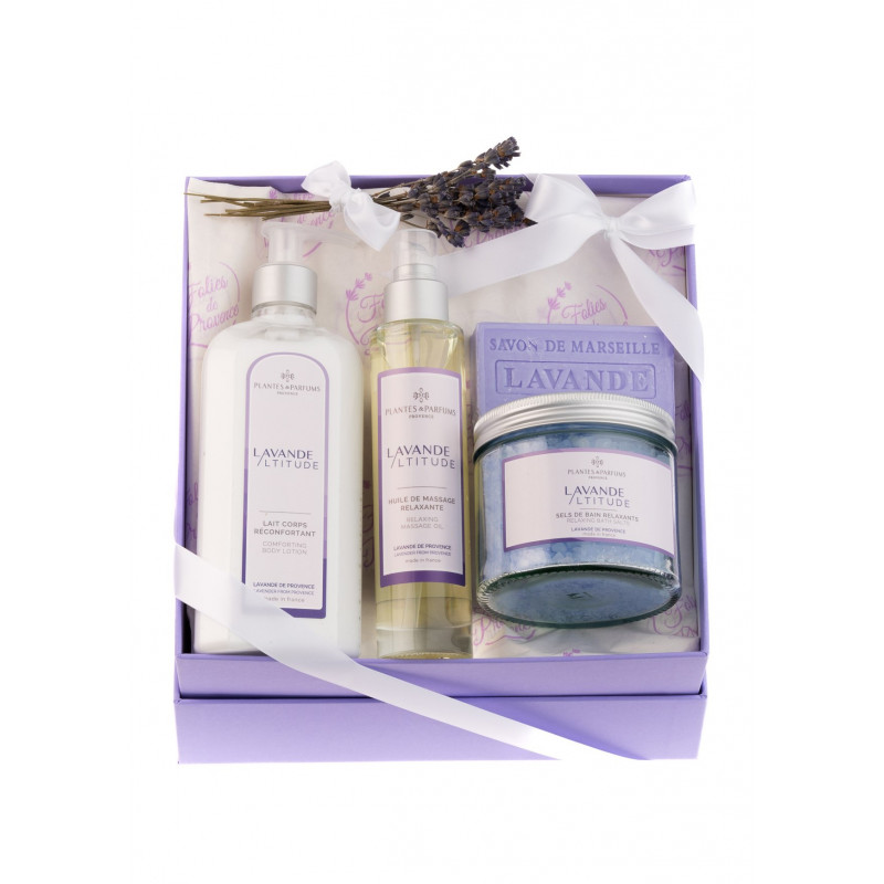 Coffret Cadeau pour Femme  Produits de Bain parfum Lavande, Thé