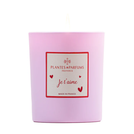 Candela vegetale profumata Je t'Aime (Fiore di cotone) - 180g