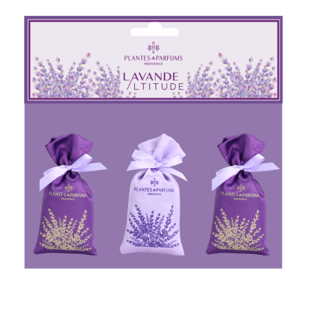 Assortiment de 3 sachets satinés fleurs de Lavande
