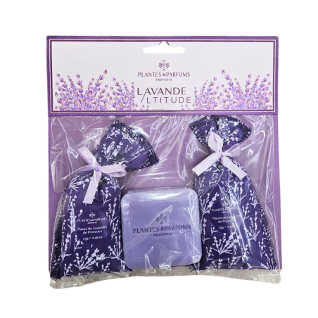 Assortiment de 2 sachets fleurs de Lavande + 1 savon Lavande