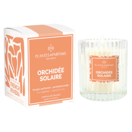 Orchidée Solaire Scented Candle – Vanilla & White Flower – Soy Wax