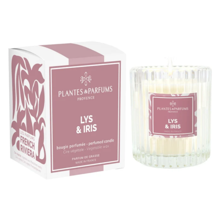 Bougie végétale parfumée Lys  et  Iris - 180g