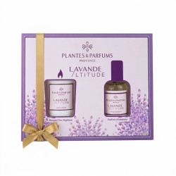 Lavande Altitude Gift Set – Scented Candle & Provence Lavender Room Spray