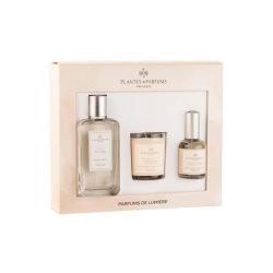 Set polvere di cotone: polvere di cotone eau de toilette, candela e nebbia per cuscino